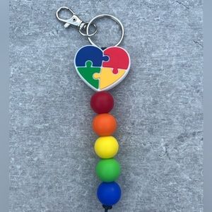 Autism Awareness Puzzle Piece Keychain